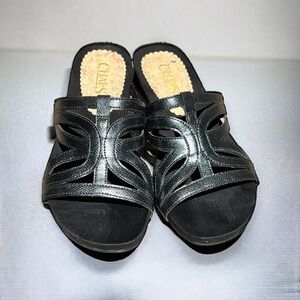 🌻Chaps Penelopi Black Slide-On Comfort Sandal Shoes Size 7.5